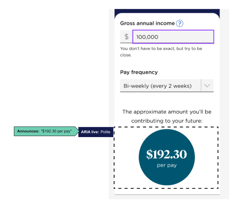 ARIA live Annotations example