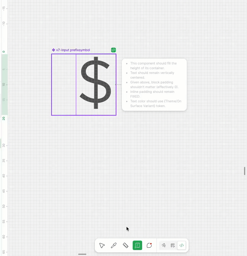 Thumbnail: Figma screenshot of component using annotations.