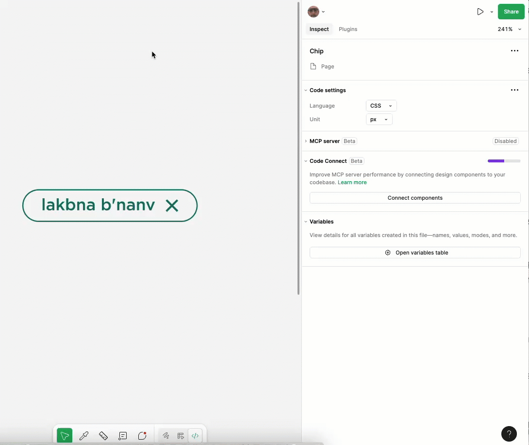 Thumbnail: Component with Code Connect.