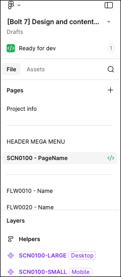 Thumbnail: Screenshot showing organized layers and pages in Figma
